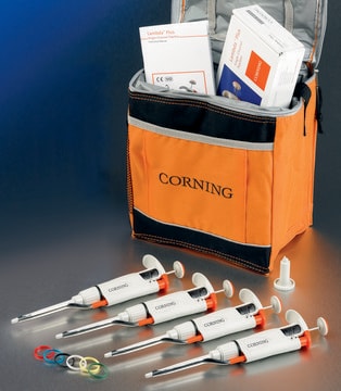Corning&#174; Lambda&#174; Plus pipettor starter kit laboratory pipettor starter kit, w/ four Lambda Plus single-channel pipettors conveniently packaged w/ useful accessories, 1/cs