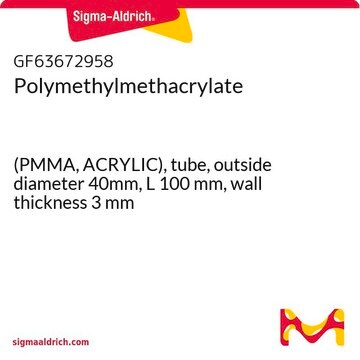 Polymethylmethacrylate (PMMA, ACRYLIC), tube, outside diameter 40mm, L 100&#160;mm, wall thickness 3&#160;mm