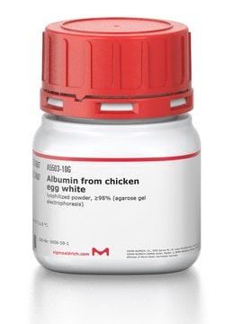 Albumin from chicken egg white lyophilized powder, &#8805;98% (agarose gel electrophoresis)