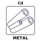 Cadmium tube, 100mm, outside diameter 2.29mm, inside diameter 1.27mm, wall thickness 0.51mm, 99.95+%