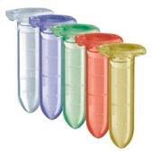 Eppendorf&#174; Safe-Lock micro test tubes capacity 2.0&#160;mL, assorted colors, pkg of 500&#160;ea (100ea of each color)
