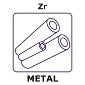 Zirconium tube, 200mm, outside diameter 1.6mm, inside diameter 1.1mm, wall thickness 0.25mm, hard, 99.2%