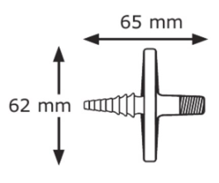 Millex&#8482;疏水PTFE排风口过滤器 pore size 0.2&#160;&#956;m, diam. 50&#160;mm, non-sterile, 1/4-1/2 in. hose barb, 1/8 in. NPTM, sterilization compatible with autoclavable