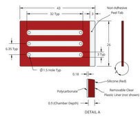 Grace Bio-Labs CoverWell&#8482; perfusion chambers 3 chambers, port diam. 1.5&#160;mm, chamber W × L × thickness 3&#160;mm × 32&#160;mm × 0.9&#160;mm