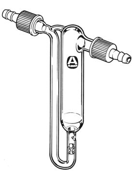 Aldrich&#174; check-valve bubbler with SafetyBarb&#174; hose connectors T-inlet tube, side outlet