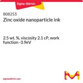 Zinc oxide nanoparticle ink 2.5 wt. %, viscosity 2.1 cP, work function -3.9eV
