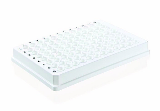 BRAND® 96-well PCR plate, skirted white, cut corner A12, low profile