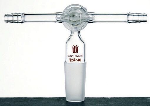 Synthware™ vacuum/inert gas adapter with T-bore glass stopcock