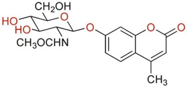 4-Methylumbelliferyl-N-acetyl-&#946;-D-glucosaminide Ultrasensitive, fluorogenic substrate for assays of N-acetyl-&#946;-D-glucosaminidase.