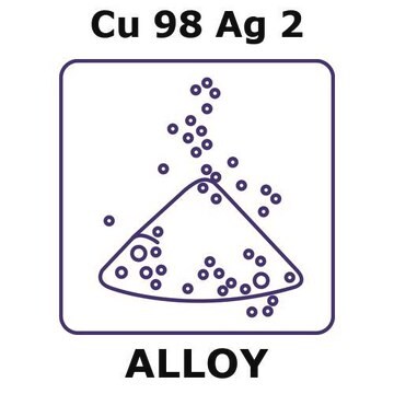 Copper-silver alloy, Cu98Ag2 powder, 45micron max. particle size, alloy pre-cursor, 100g