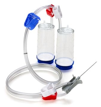 Steritest&#174; NEO Device For liquids in ampoules or collapsible bags. Blue base canister with a single-needle adapter. Double packed.