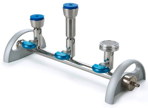 EZ-Fit&#174; Manifold base 3-place for filtration application, stainless steel