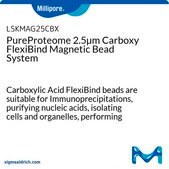 PureProteome 2.5µm Carboxy FlexiBind Magnetic Bead System Carboxylic Acid FlexiBind beads are suitable for Immunoprecipitations, purifying nucleic acids, isolating cells and organelles, performing protein-protein interaction studies and many other applications.
