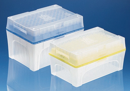 BRAND&#174; pipette tips, racked, TipBox volume 0.5-20&#160;&#956;L, non-sterile, pack of 480&#160;ea (5 boxes of 96)