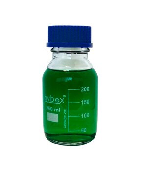 Benchmark Hybex&#8482; Media storage bottle capacity 50&#160;mL, blue cap, GL 32 bottle, pack of 10&#160;ea