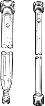 Michel-Miller chromatography column L × I.D. 250&#160;mm × 8&#160;mm