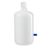 Nalgene® round carboy with spigot nominal capacity 4 L (1 gal), low-density polyethylene