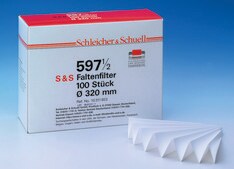 Whatman® qualitative filter paper, folded (prepleated grades) Grade 604, diam. 110 mm