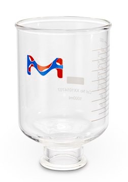 Millipore Glass Funnel for Vacuum Filtration 1L, 90 mm, Borosilicate, Ground glass seal