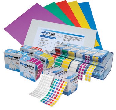 PolarSafe&#8482; Label Dots white, for 1.5-2.0 mL tubes