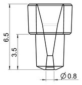 Mini Luer to pipette adapter Fluidic 391, PP