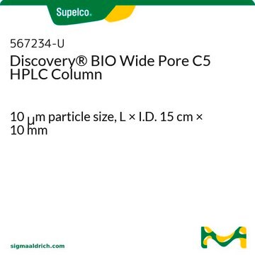 Discovery&#174; BIO Wide Pore C5 高效液相色谱柱 10&#160;&#956;m particle size, L × I.D. 15&#160;cm × 10&#160;mm