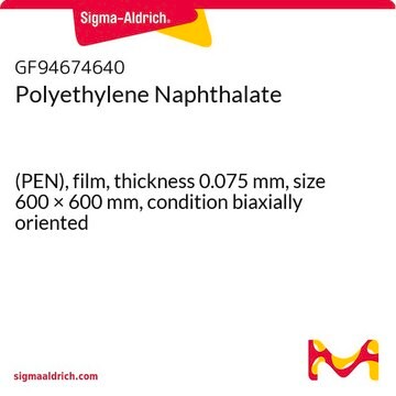 Polyethylene Naphthalate (PEN), film, thickness 0.075&#160;mm, size 600 × 600&#160;mm, condition biaxially oriented