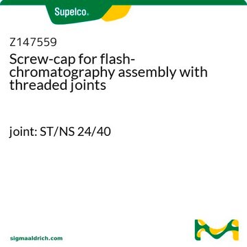 Screw-cap for flash-chromatography assembly with threaded joints joint: ST/NS 24/40