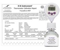 SP Bel-Art&#174; H-B Frio-Temp&#174; Calibrated Electronic Verification Lollipop Stem Thermometer temp. range at 0-70 °C, 4°C Refrigerator Calibration, bottle volume 30&#160;mL , with glass beads