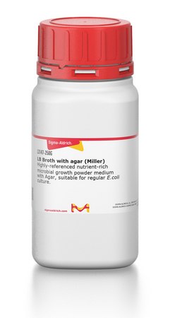 LB Broth with agar (Miller) Powder microbial growth medium Luria Agar