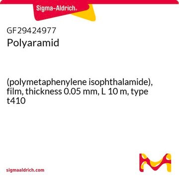 Polyaramid (polymetaphenylene isophthalamide), film, thickness 0.05&#160;mm, L 10&#160;m, type t410