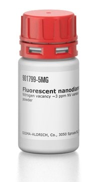 Fluorescent nanodiamond Nitrogen vacancy ~3 ppm NV centers, 140&#160;nm avg. part. size, amine functionalized, powder