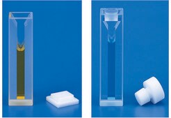 Spectrophotometer cuvettes, silica (quartz) Ultra-micro, volume ≥50 μL, aperture size 2 mm × 2.5 mm