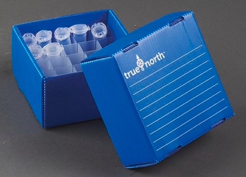 TrueNorth&#174; Flatpack PP Freezer Boxes Holds 25 x 5 mL tubes, blue, pk of 10