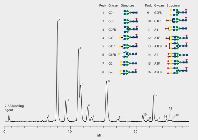 HPLC Analysis of N-Linked Glycans on BIOshell™ Glycan application for HPLC