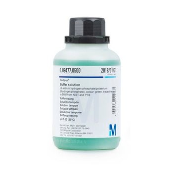 Buffer solution (di-sodium hydrogen phosphate/potassium dihydrogen phosphate), colour: green traceable to SRM from NIST and PTB pH 7.00 (20&#176;C) Certipur&#174;
