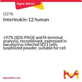 Interleukin-12 human ≥97% (SDS-PAGE and N-terminal analysis), recombinant, expressed in baculovirus infected Sf21 cells, lyophilized powder, suitable for cell culture