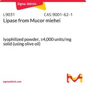 Lipase from Mucor miehei lyophilized powder, ≥4,000 units/mg solid (using olive oil)