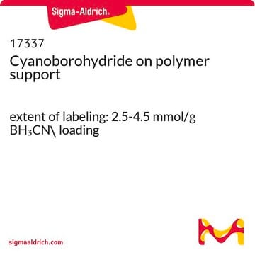 Cyanoborohydride on polymer support extent of labeling: 2.5-4.5&#160;mmol/g BH3CN- loading