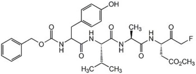 半胱氨酸蛋白酶-1抑制剂VI Caspase-1 Inhibitor VI, Z-YVAD-FMK, is a potent, cell-permeable, and irreversible inhibitor of caspase-1, caspase-4, and caspase-5.