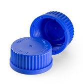 Caps for Duran® laboratory bottles GL 45 neck thread, blue polypropylene (with lip seal)