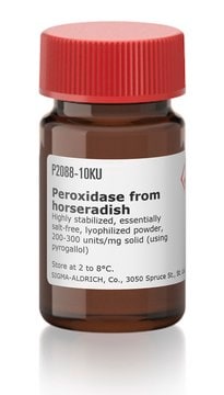 Peroxidase from horseradish Highly stabilized, essentially salt-free, lyophilized powder, 200-300&#160;units/mg solid (using pyrogallol)