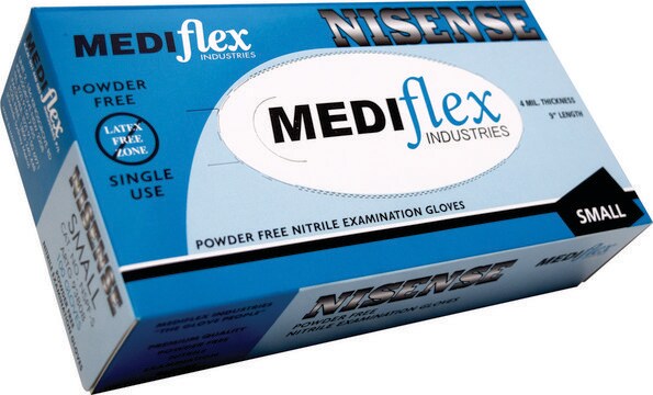 Mediflex Nisense Gloves, blue nitrile, powder free size XL