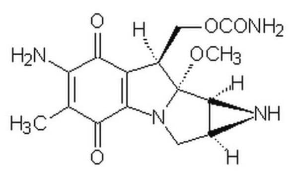 丝裂霉素C，头状链霉菌，无载体 Antibiotic and carcinostatic agent. Inhibits DNA synthesis by cross-linking DNA at guanine and adenine residues; disrupts base pairing. Induces apoptosis in gastric cancer cells.