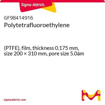 Polytetrafluoroethylene (PTFE), film, thickness 0.175&#160;mm, size 200 × 310&#160;mm, pore size 5.0ám