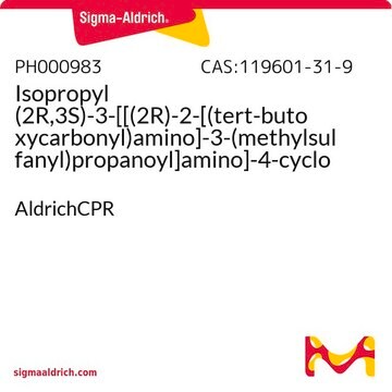 Isopropyl (2R,3S)-3-[[(2R)-2-[(tert-butoxycarbonyl)amino]-3-(methylsulfanyl)propanoyl]amino]-4-cyclohexyl-2-hydroxybutanoate AldrichCPR