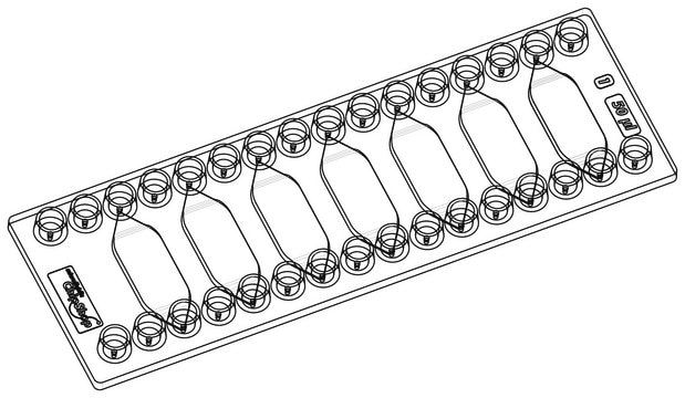 Reaction chamber chip - 50 &#956;l Fluidic 557, PC