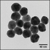 Silver nanospheres 40&#160;nm avg. part. size, 1&#160;mg/mL in water, PEG functionalized