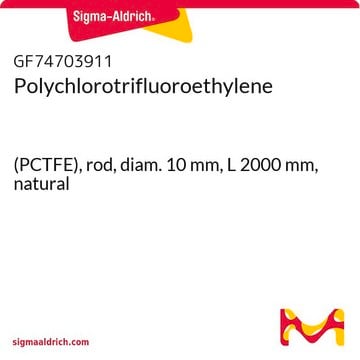 Polychlorotrifluoroethylene (PCTFE), rod, diam. 10 mm, L 2000 mm, natural