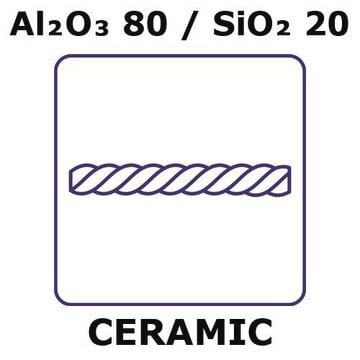 Alumina/Silica fiber, Al2O3 80%/SiO2 20%, tex number 205, length 1 m, filament diameter 0.01mm